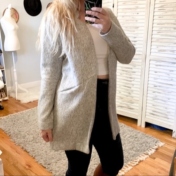 Express Jackets & Blazers - Express Heather Gray Peacoat